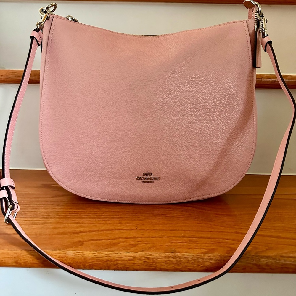 New! Genuine Leather Pink Coach Bag